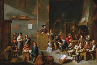 Das Innere eines Klassenzimmers